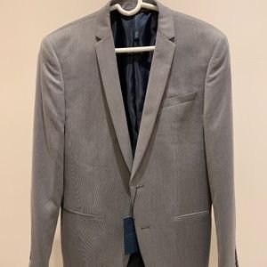 Zara Gray Textured Weave Suit